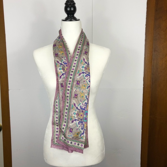 Oscar de la Renta Accessories - Vintage Oscar De La Renta 100% Silk Scarf